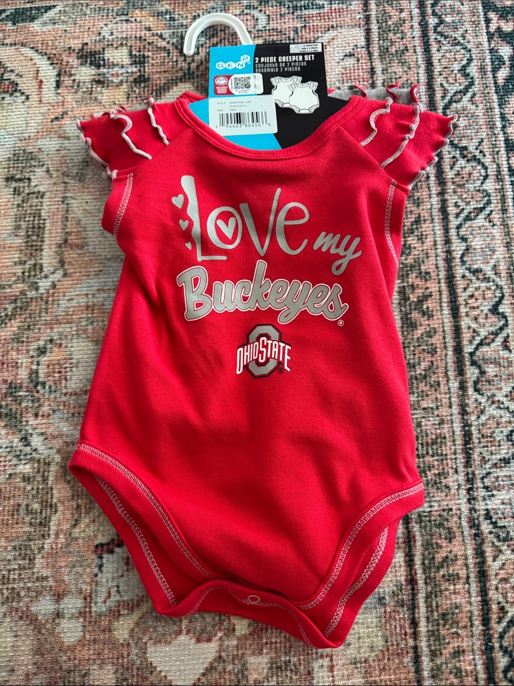 NWT! Ohio State Buckeyes 2-Piece Onesie Set